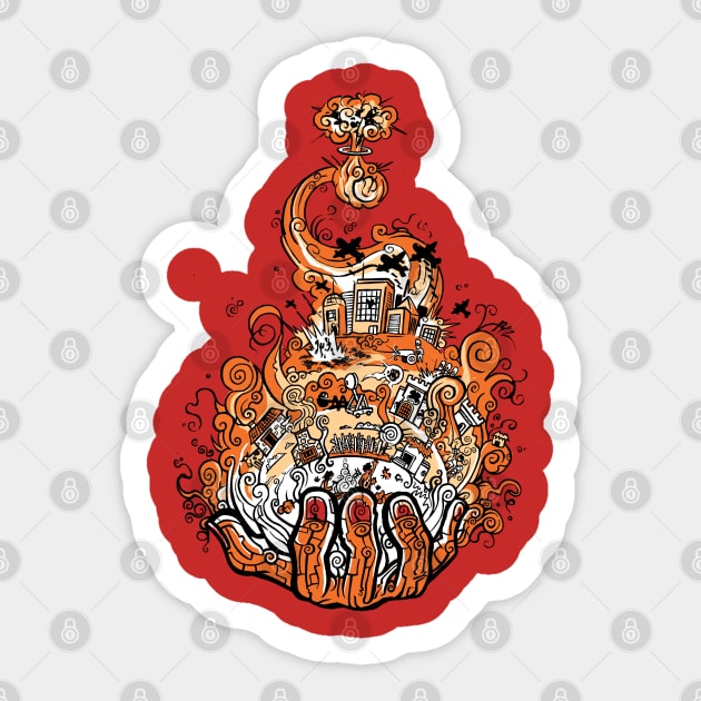 History of Flame Sticker by Zagazoo42